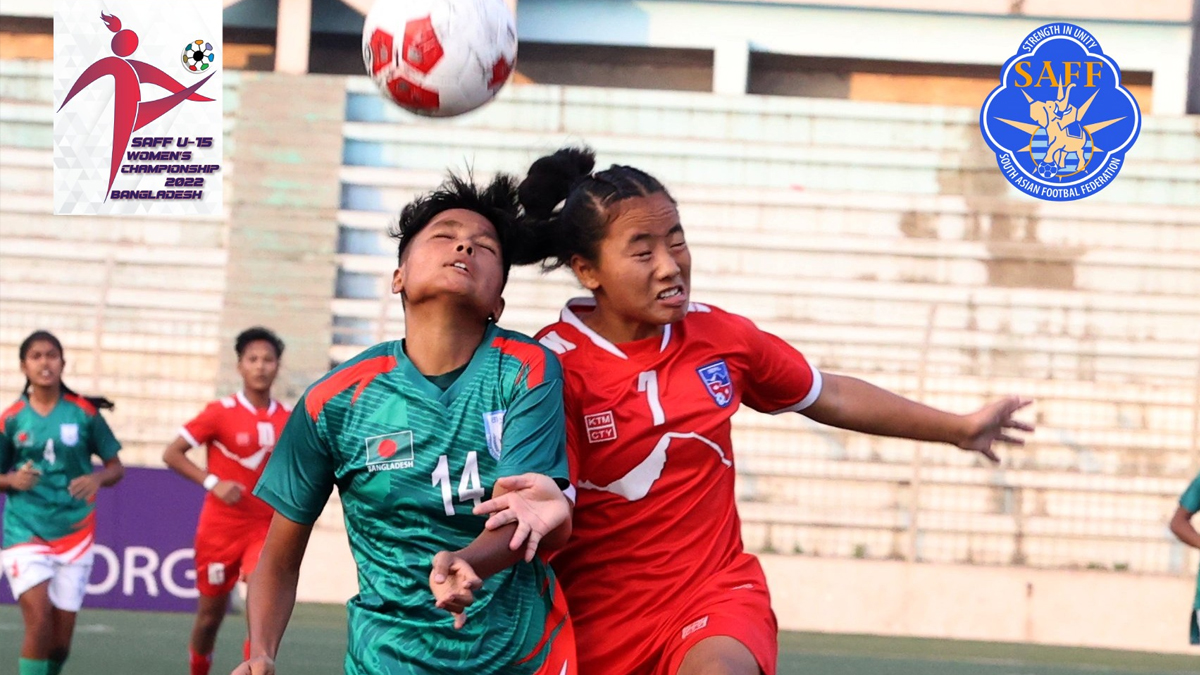 यू–१५ महिला साफ : नेपालको लागतार दोस्रो, बंगलादेशविरुद्धको वर्षाको गोल निर्णायक